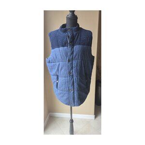 Marine Layer Blue Quilted Puffer Vest | Lightweight Cozy Layer